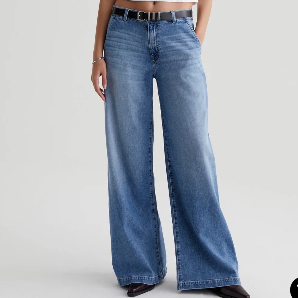 AG Adriano Goldschmied Stella Low Slung Palazzo Pants